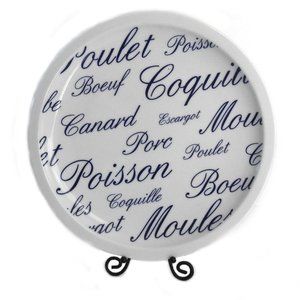 Cellar Porcelain Plate for Macy's French Words 9"